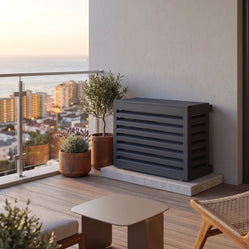 Cache clim et cache pompe à chaleur en aluminium