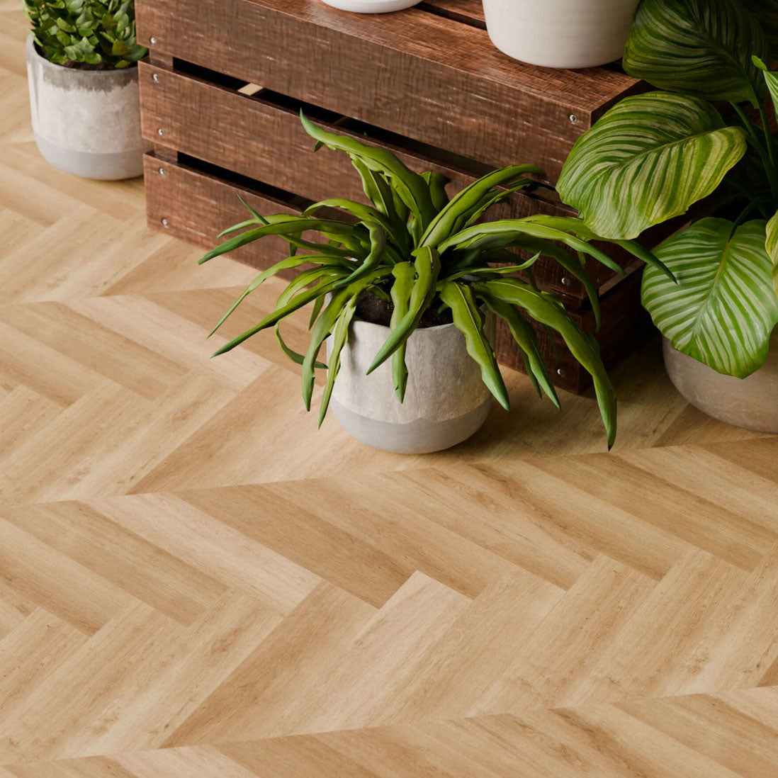 Parquet PVC clipsable : lames et chevrons
