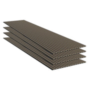 Wand-Akustikpaneel Nussbaum dunkel 240 x 60 cm - 11 mm - 4er-Set