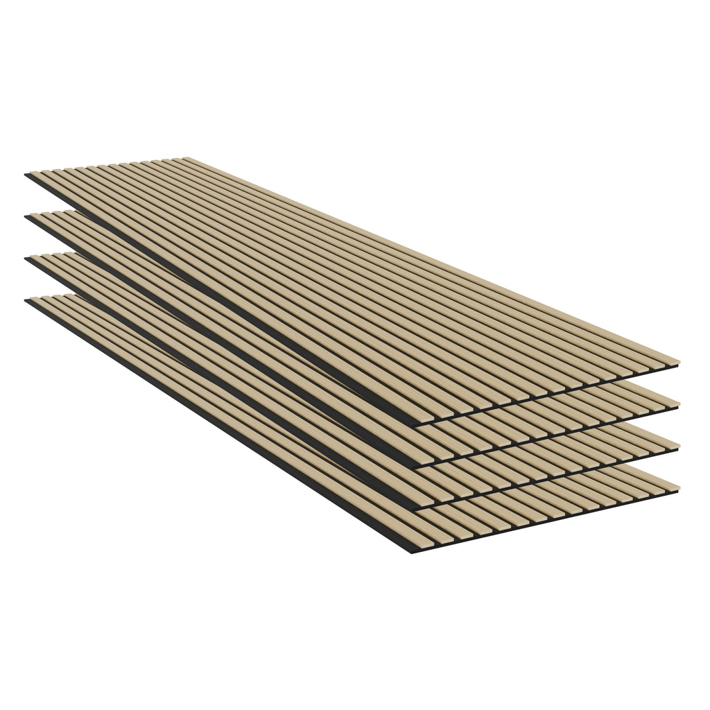 Panneau acoustique mural chêne clair 240 x 60 cm - 11 mm - lot de 4