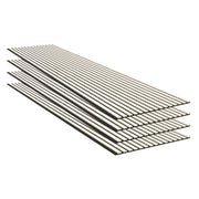Wand-Akustikpaneel Lederoptik weiß 240 x 60 cm - 11 mm - 4er-Set