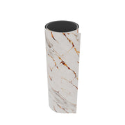 Zelfklevende spatwand wit warm goud marmerlook 250 x 120 cm - 3 m²
