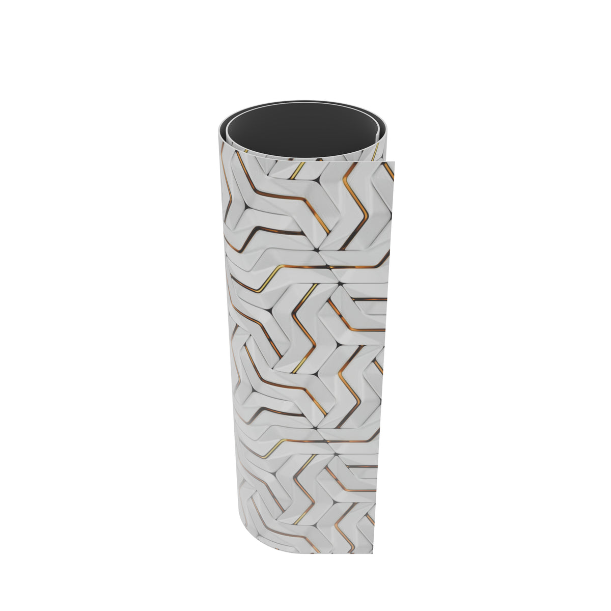 Crédence adhésive blanc or hexagone effet marbre 250 x 120 cm - 3 m²