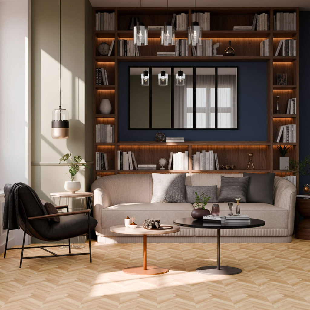 Parquet chevron PVC clipsable bois clair - 122 x 45 cm - 4 mm