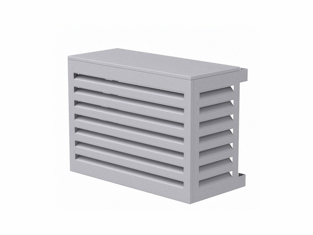 Cache clim et pompe à chaleur en aluminium blanc RAL 9016