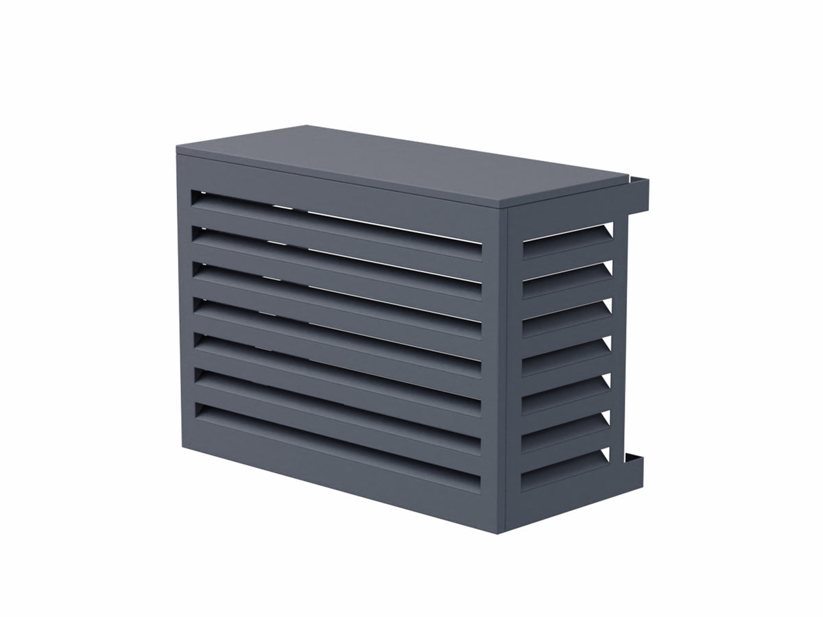 Cache clim et pompe à chaleur en aluminium gris anthracite RAL 7016