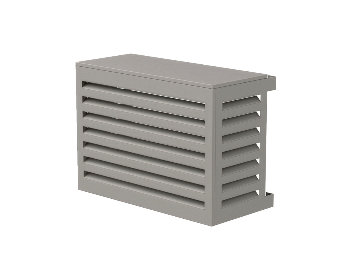 Cache clim et pompe à chaleur en aluminium taupe RAL 9001