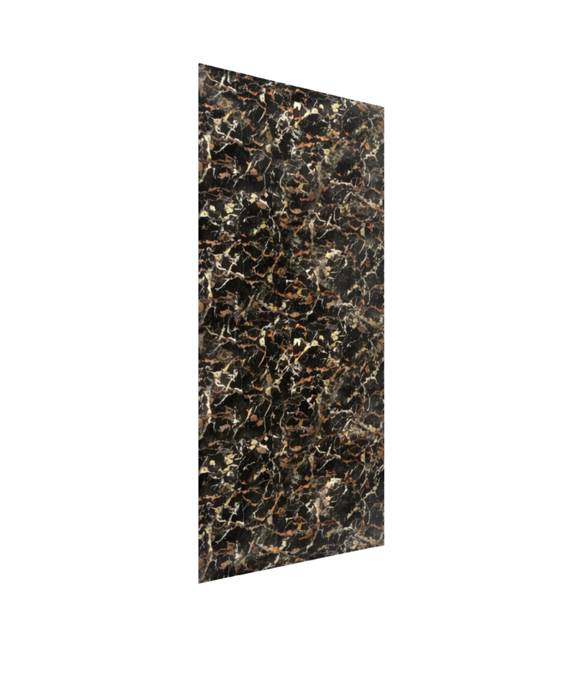 Panneau PVC effet marbre noir et or 250 x 120 cm - étanche