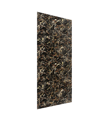 Wandpaneel PVC Schwarz-Gold Marmoroptik 250 x 120 cm - wasserdicht
