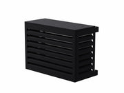 Omkasting voor airco en warmtepomp, zwart aluminium RAL 9005