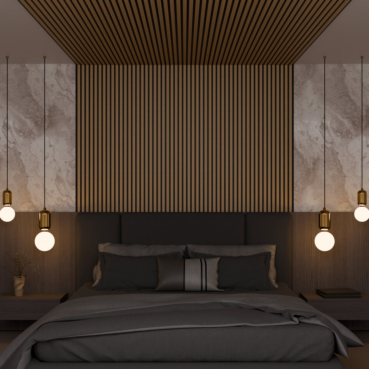 Panneau acoustique mural chêne 240 x 60 cm - 21 mm - lot de 2