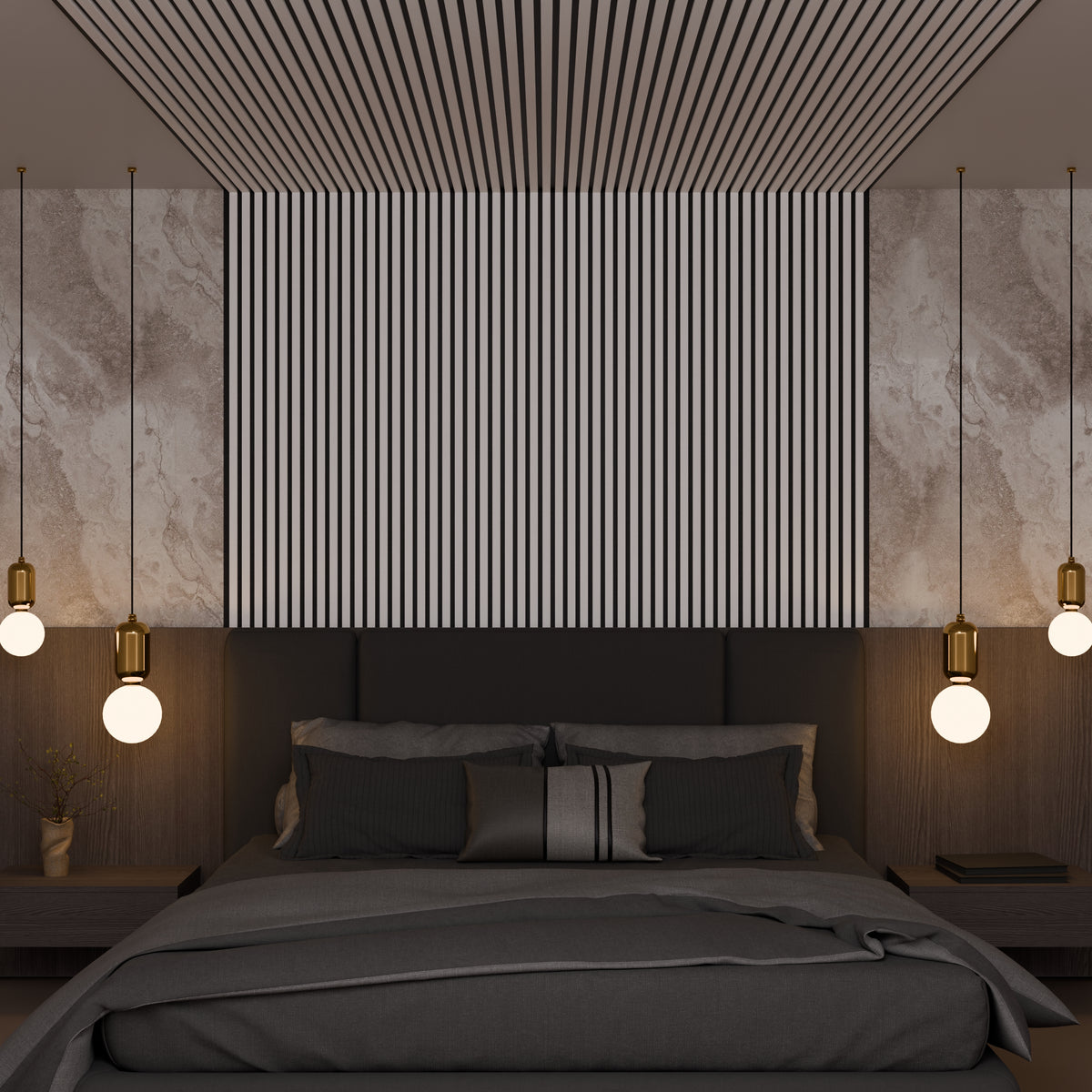 Panneau acoustique mural cuir blanc 240 x 60 cm - 11 mm - lot de 4
