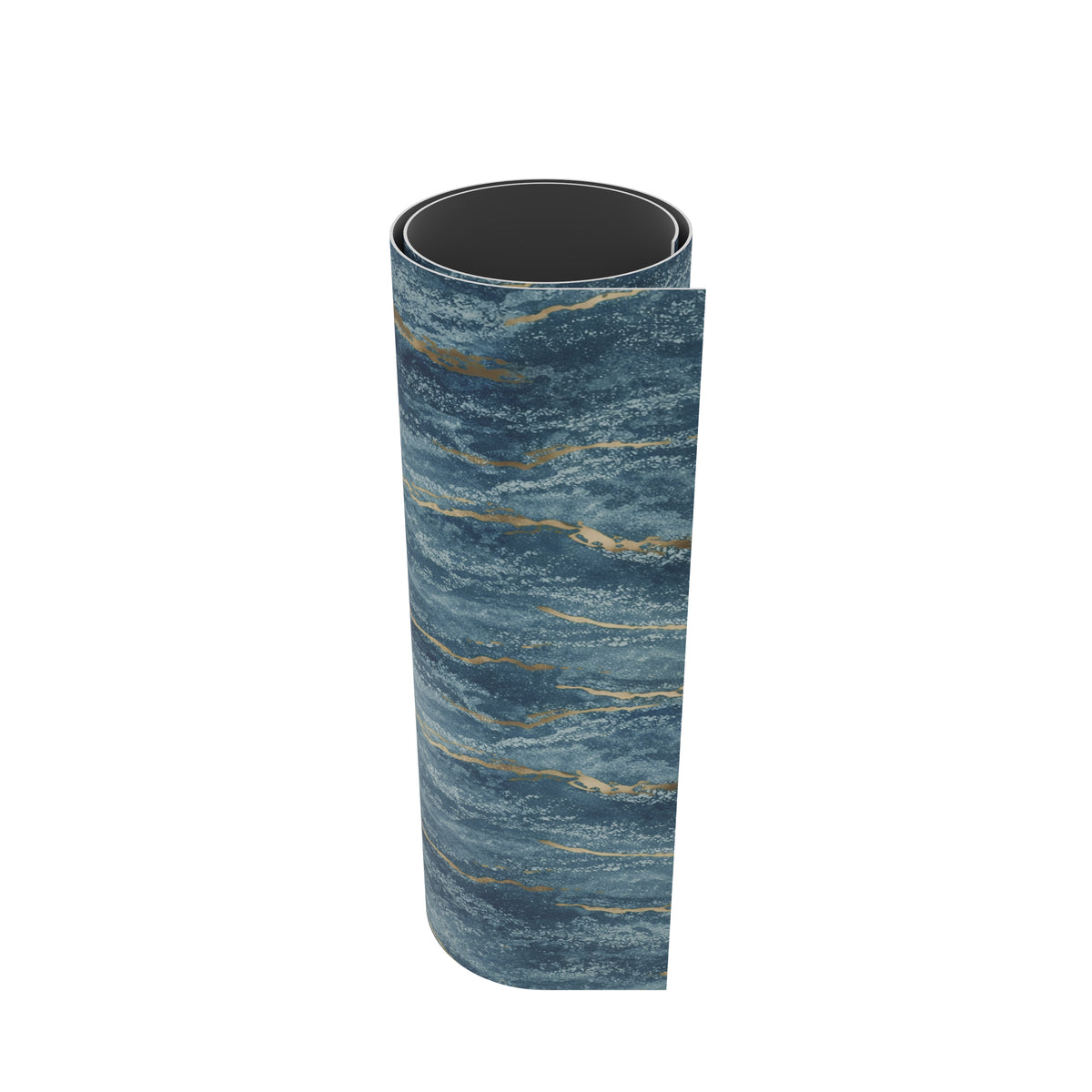 Crédence adhésive bleu or effet marbre 250 x 120 cm - 3 m²