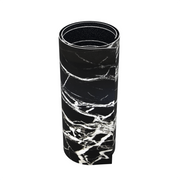 Zelfklevende spatwand met zwart marmerlook en witte aders 250 x 120 cm - 3 m²