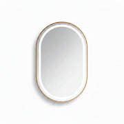 Ovale LED-spiegel 69 x 99 cm - bronzen frame