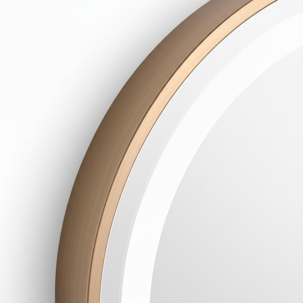 Miroir LED ovale 69x99 cm - Cadre bronze