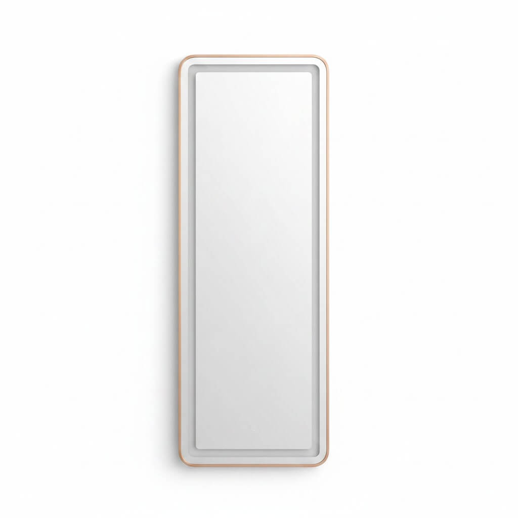Miroir LED pleine longueur 160x59 cm - Cadre bronze