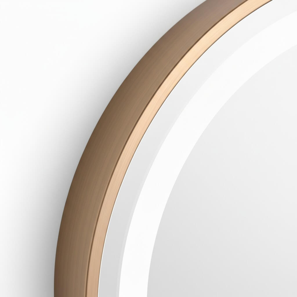 Miroir LED pleine longueur 160x59 cm - Cadre bronze