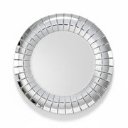 Runder Wandspiegel 89 cm - Mosaik Silber