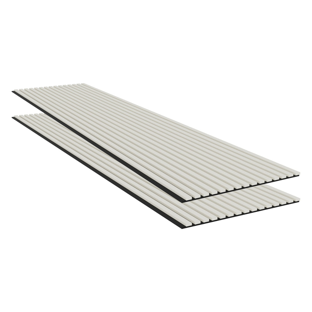 Panneau acoustique mural gris aspect cuir 240 x 60 cm - 21 mm - lot de 2