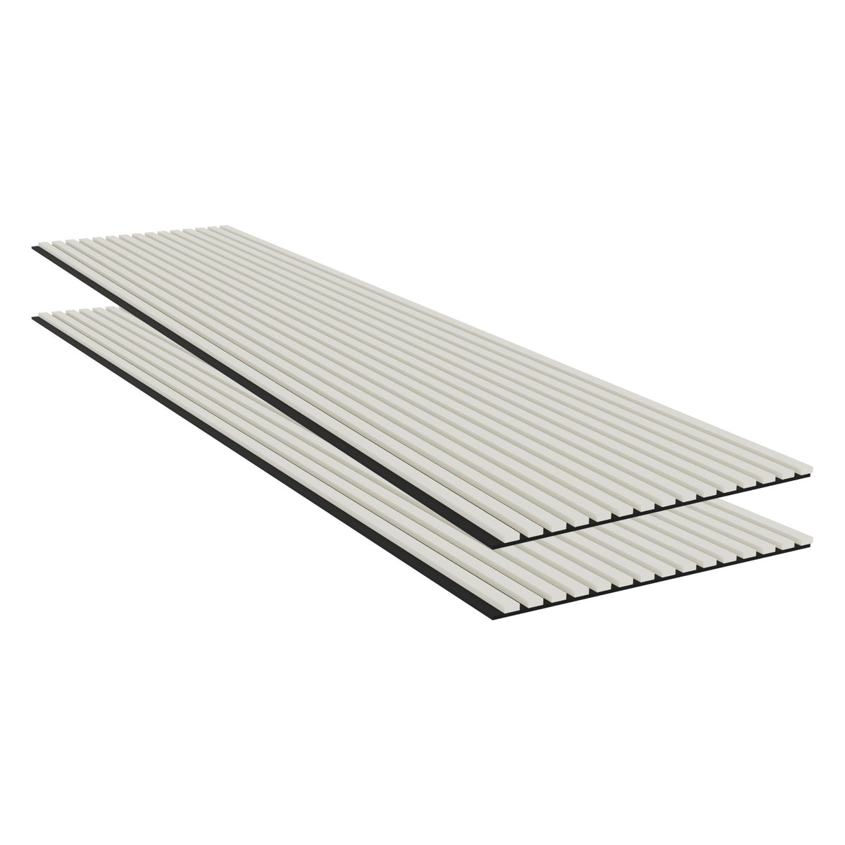 Panneau acoustique mural gris aspect cuir 240 x 60 cm - 21 mm - lot de 2