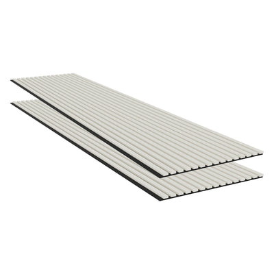 Wand-Akustikpaneel Lederoptik grau 240 x 60 cm - 21 mm - 2er-Set