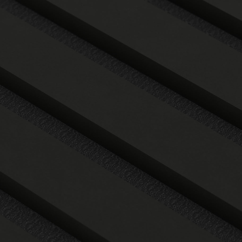 Mattschwarze akustische Wandpaneele 240 x 60 cm - 21 mm - 2er-Set