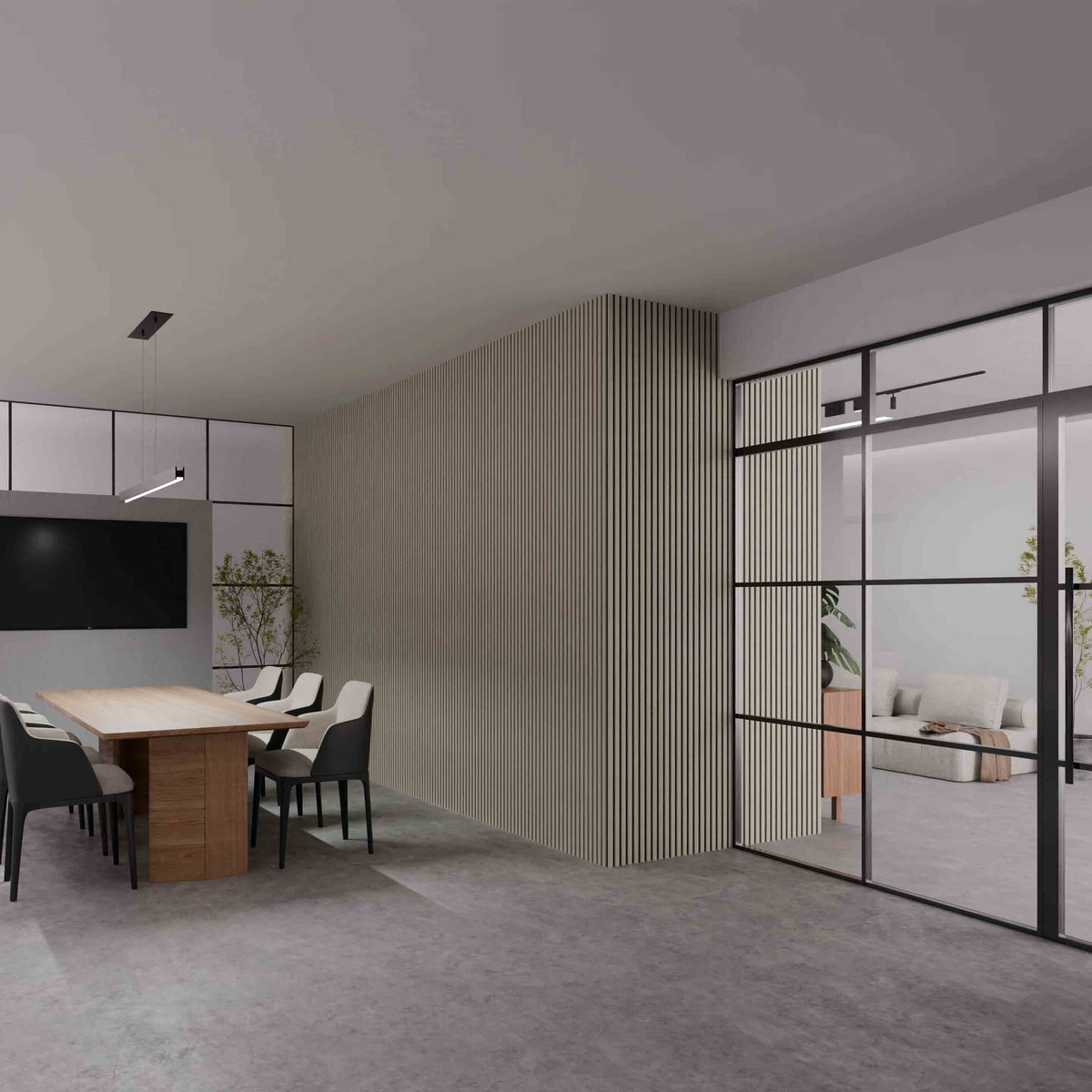 Wand-Akustikpaneel Nussbaum 240 x 60 cm - 21 mm - 2er-Set