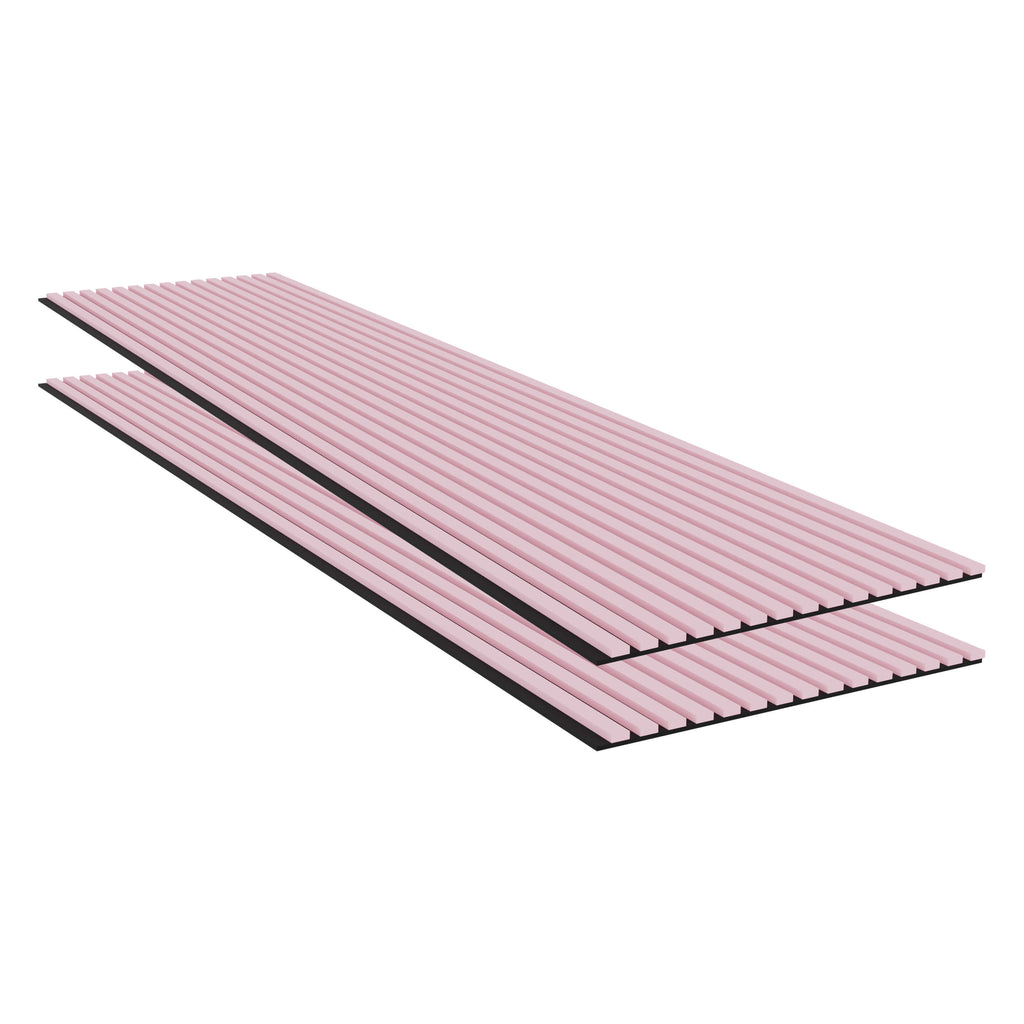 Panneau acoustique mural rose 240 x 60 cm - 21 mm - lot de 2