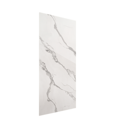 PVC-Wandpaneel in weißer Marmoroptik 250 x 120 cm – wasserdicht