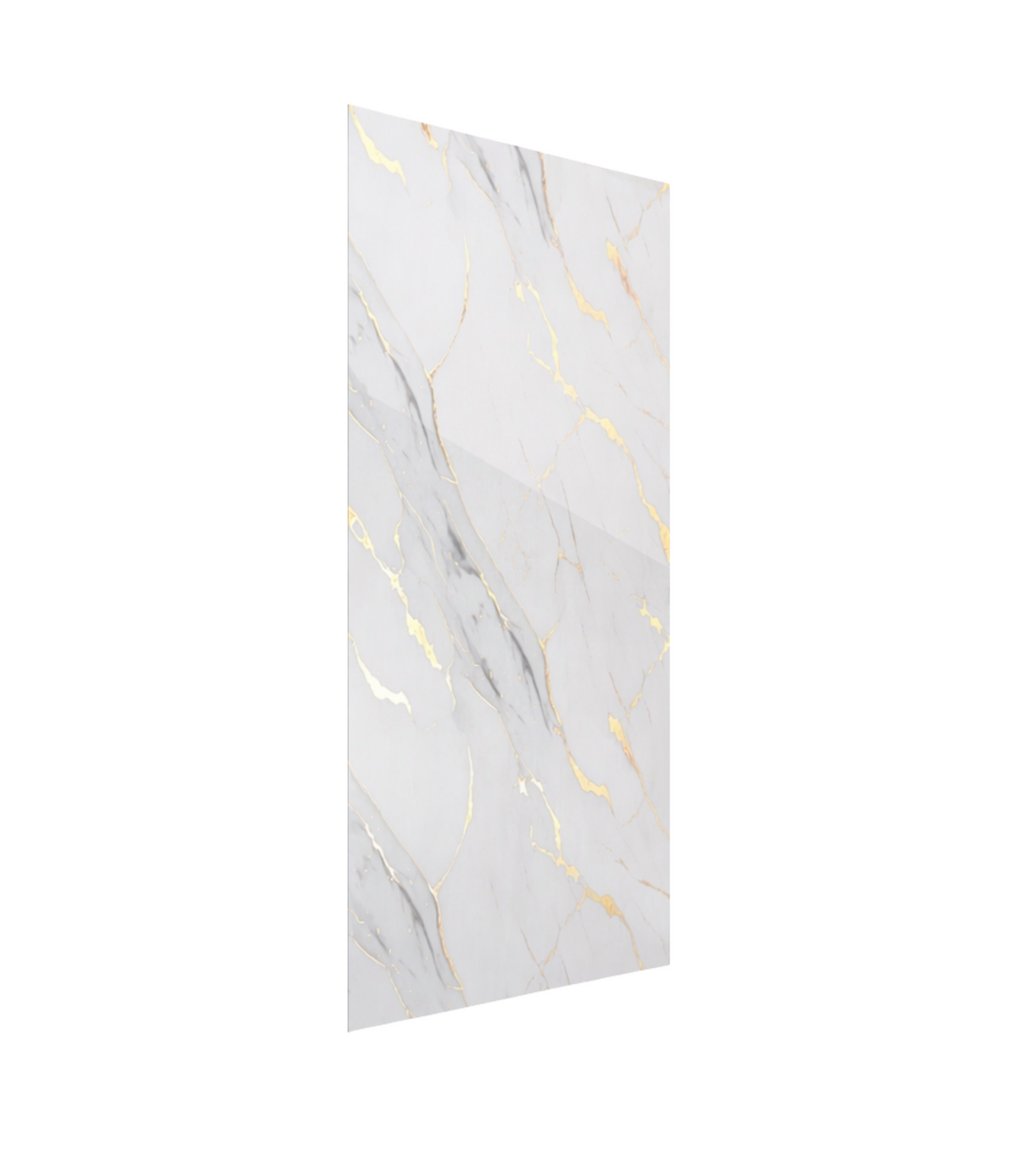 Panneau PVC effet marbre blanc et gris 250 x 120 cm - étanche