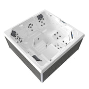 Außen-Whirlpool 5 Plätze - 49 Edelstahldüsen - Holzverkleidung - PS-J525