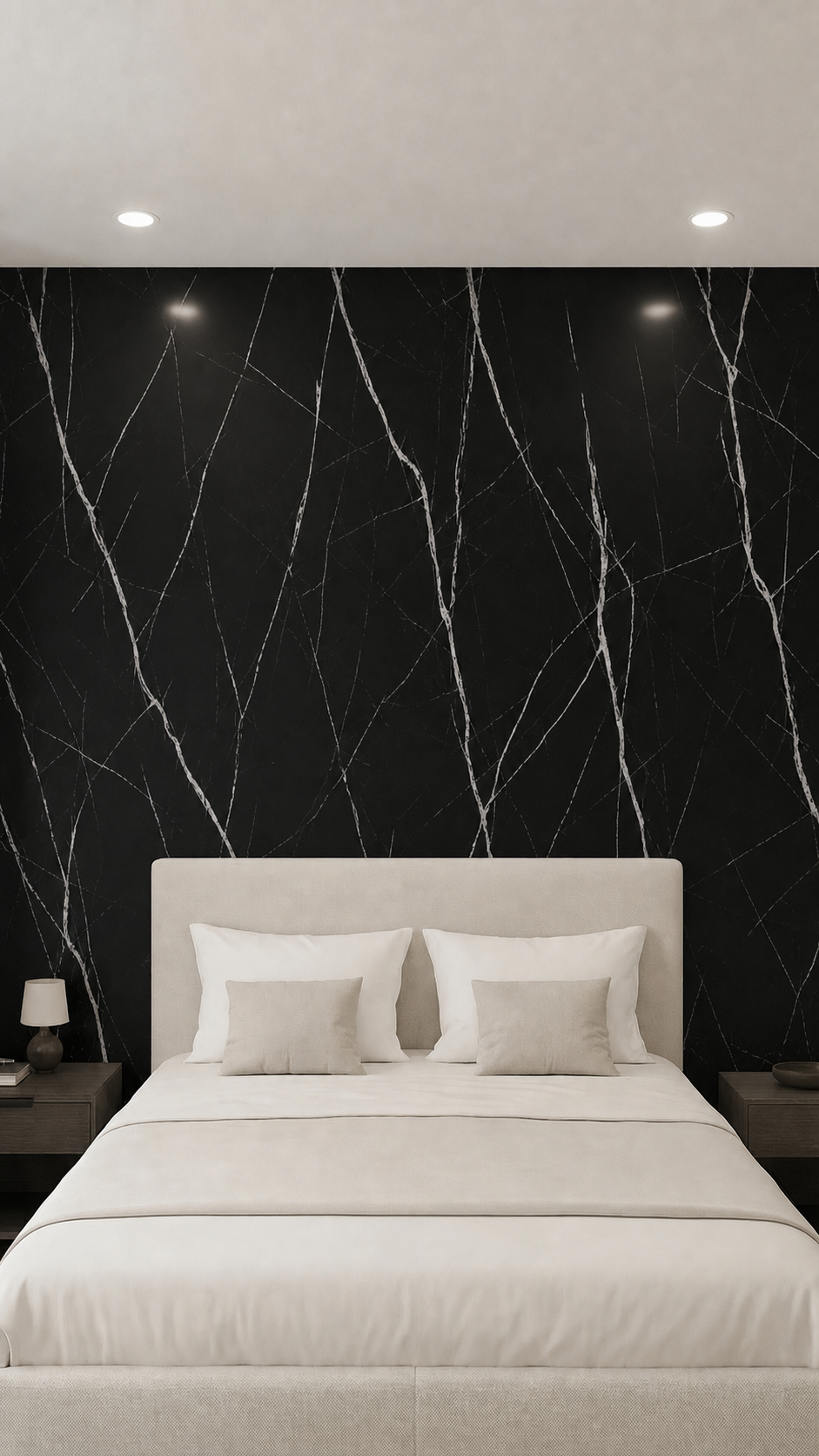 Crédence adhésive effet marbre noir 250 x 120 cm - 3 m²
