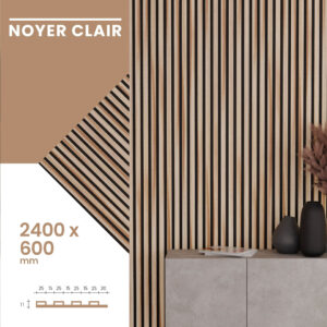 panneau acoustique noyer clair 11 mm