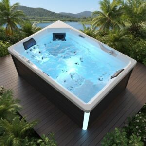 Spa Extérieur Compact – Modèle PS-J265 _ 2 Places Allongées avec 34 Jets Hydromassants & Éclairage LED