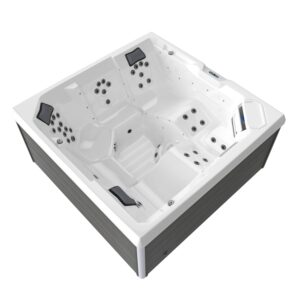 Spa Extérieur Premium en Habillage Bois – Modèle PS-J525 _ 5 Places avec Jets Hydromassants et Chromothérapie