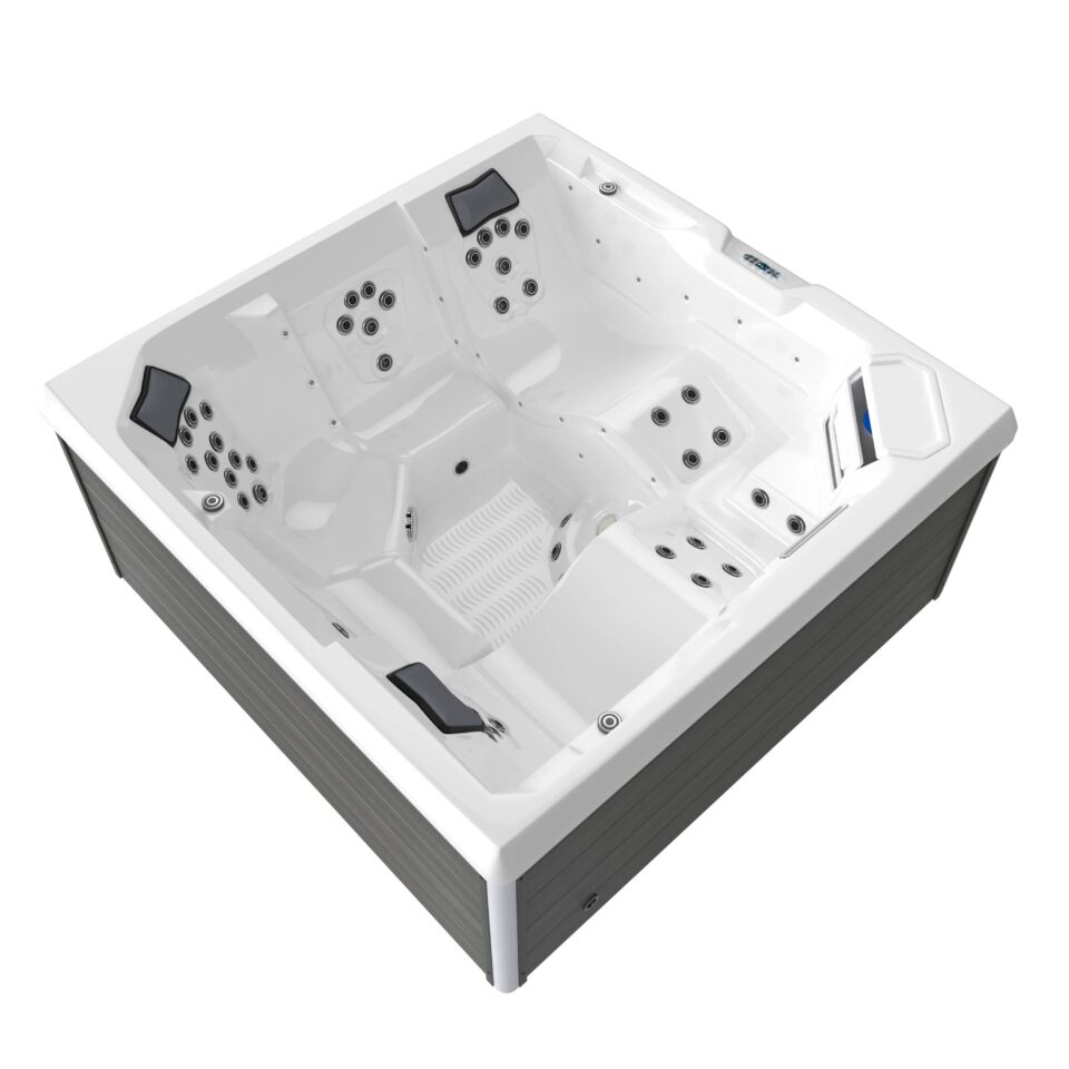 Spa Extérieur Premium en Habillage Bois – Modèle PS-J525 _ 5 Places avec Jets Hydromassants et Chromothérapie