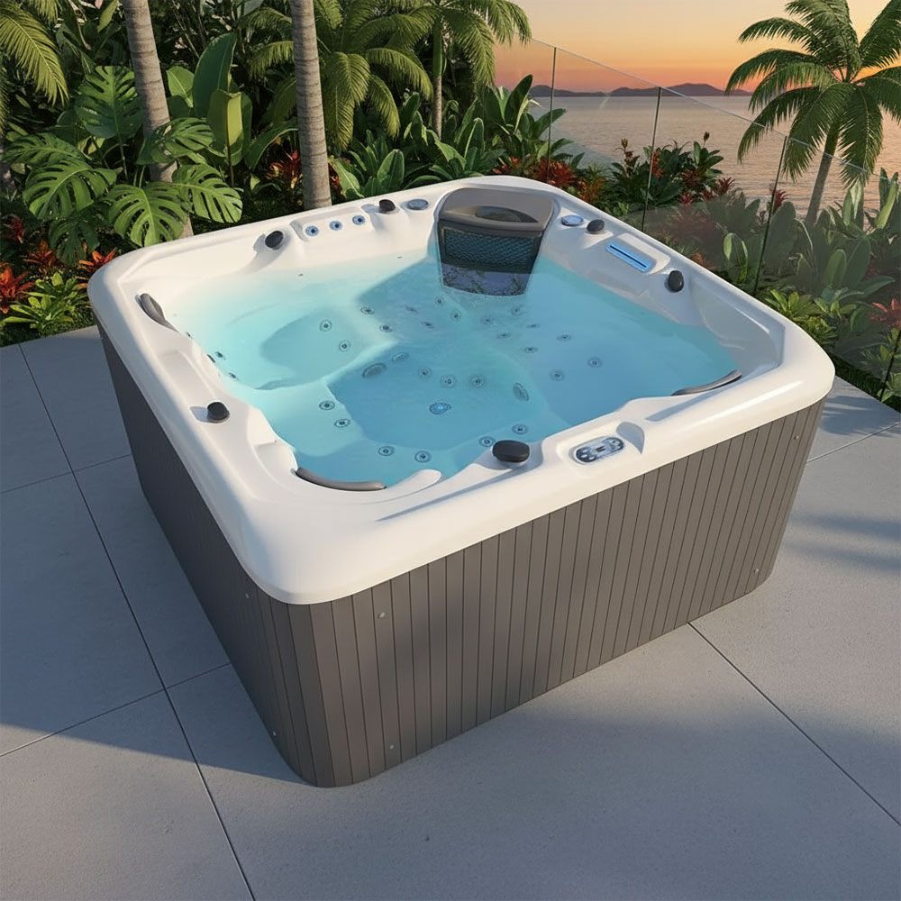 Spa Extérieur Premium – Modèle PS-J500S _ 6 Places avec 58 Jets Inox, Cascade & Éclairage LED