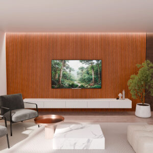 Panneau acoustique en noyer