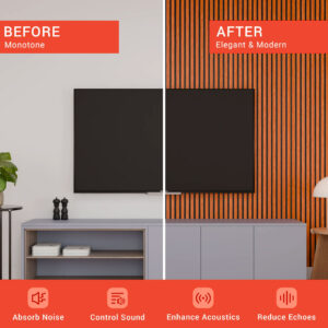 Panneau acoustique en noyer