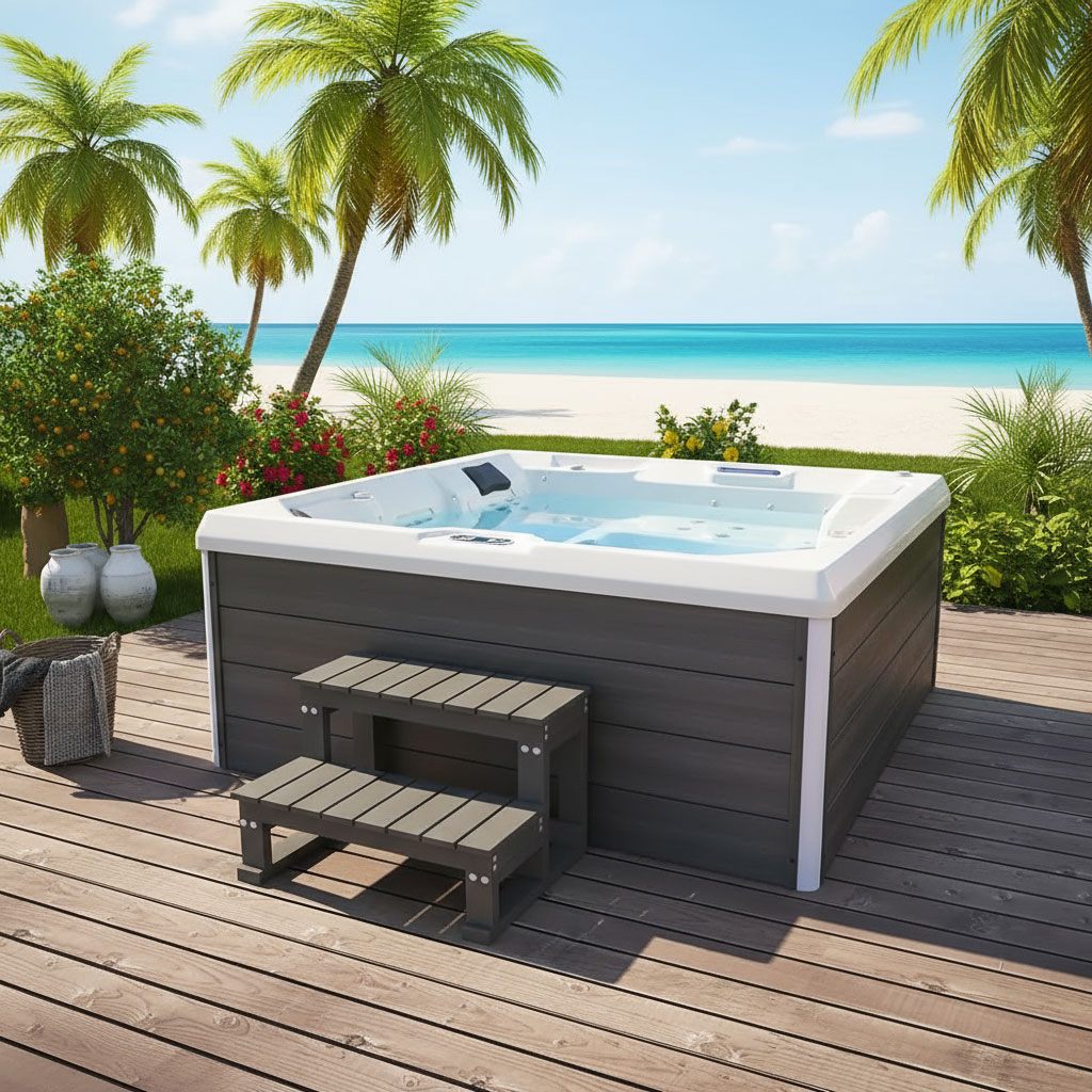 Spa Extérieur Premium – Modèle PS-J515 _ 6 Places avec Jets Hydromassants et Cascade Lumineuse