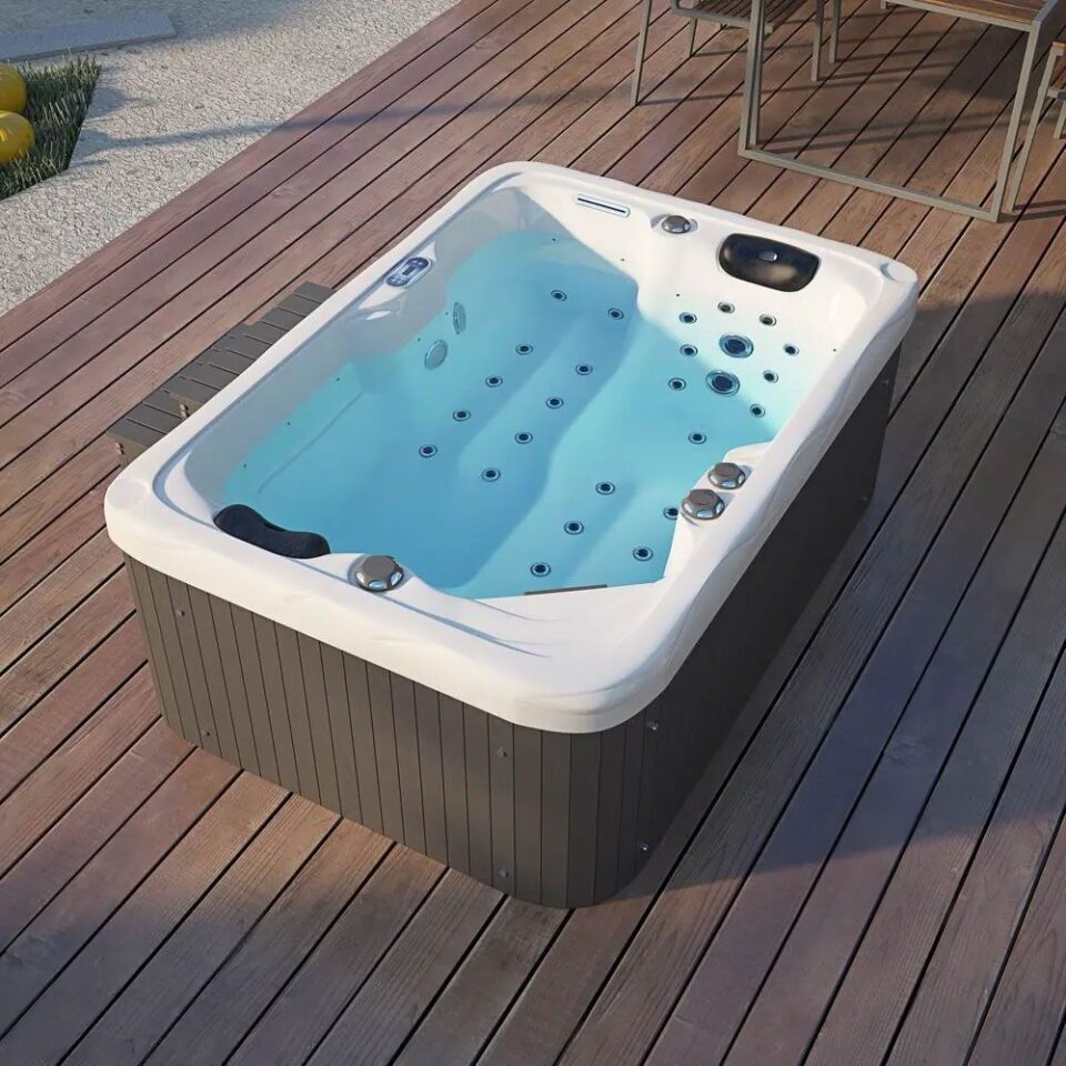 Spa Extérieur Compact – Modèle PS-J6012 _ 2 Places Allongées avec 41 Jets Hydromassants & Design Moderne