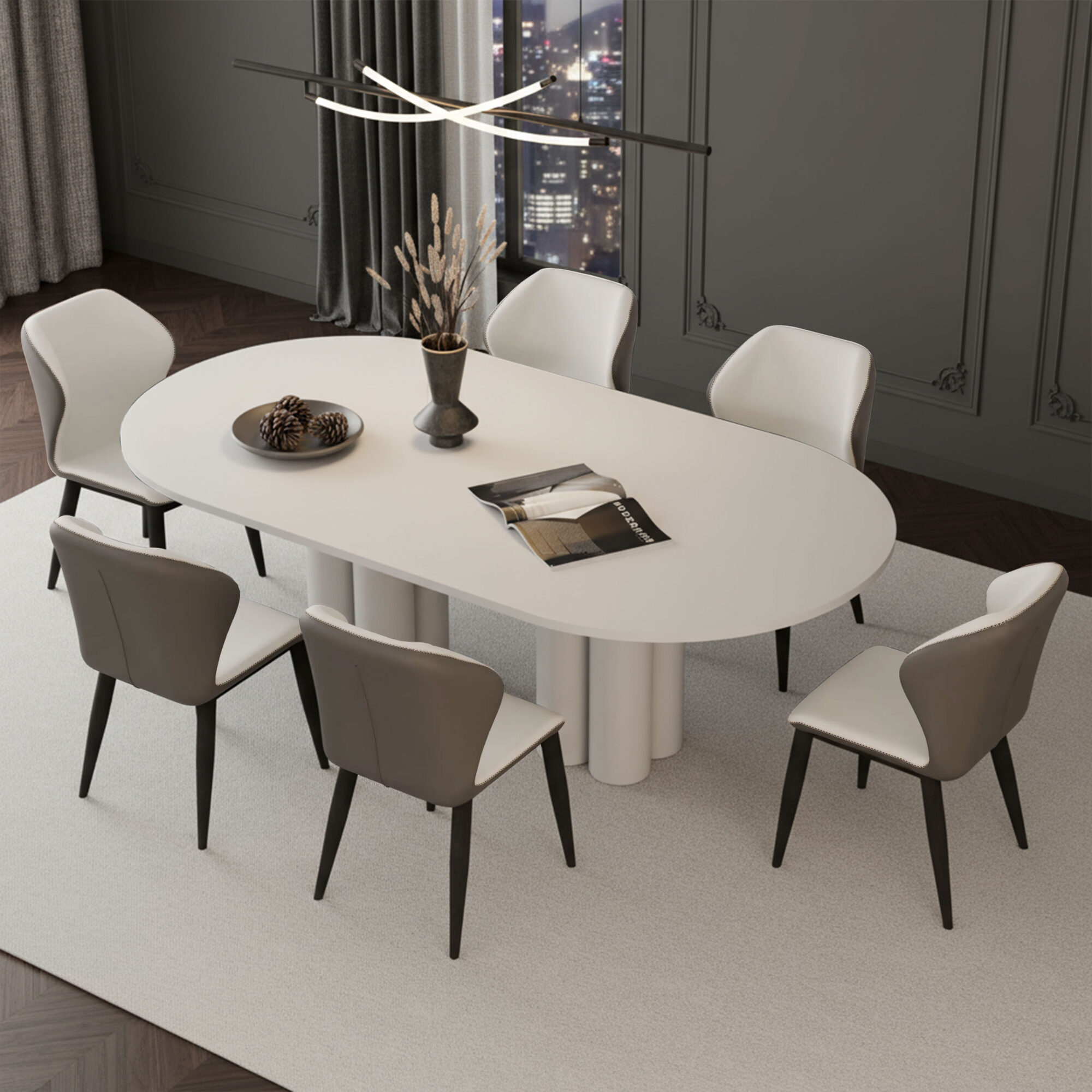 Chaise Milano Gris Beige X2