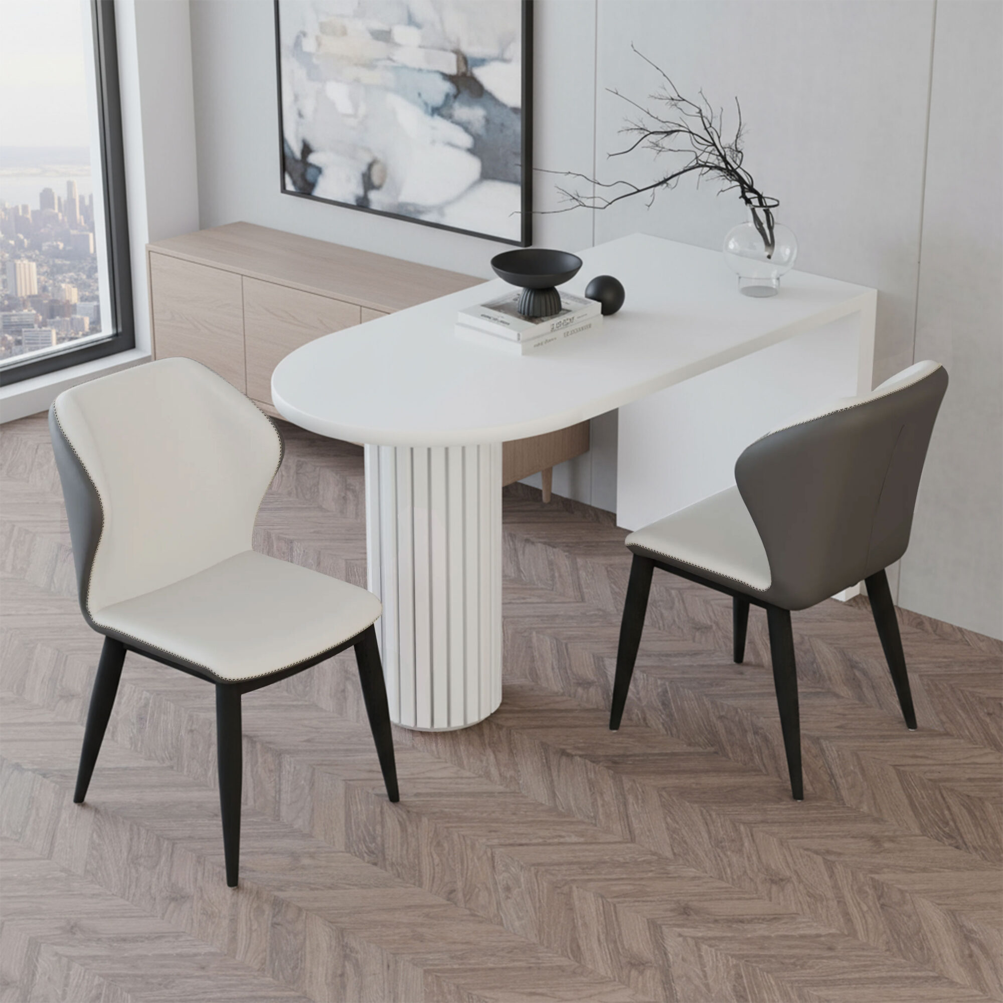 Chaise Milano Gris Beige X2