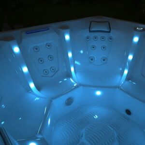 Spa Extérieur Premium – Modèle RL-J600 _ 5 Places (3 Assises + 2 Allongées) avec 31 Jets Hydromassants & Coque Acrylique Blanche