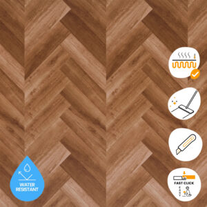 Parquet PVC Clipsable - Chevrons foncés