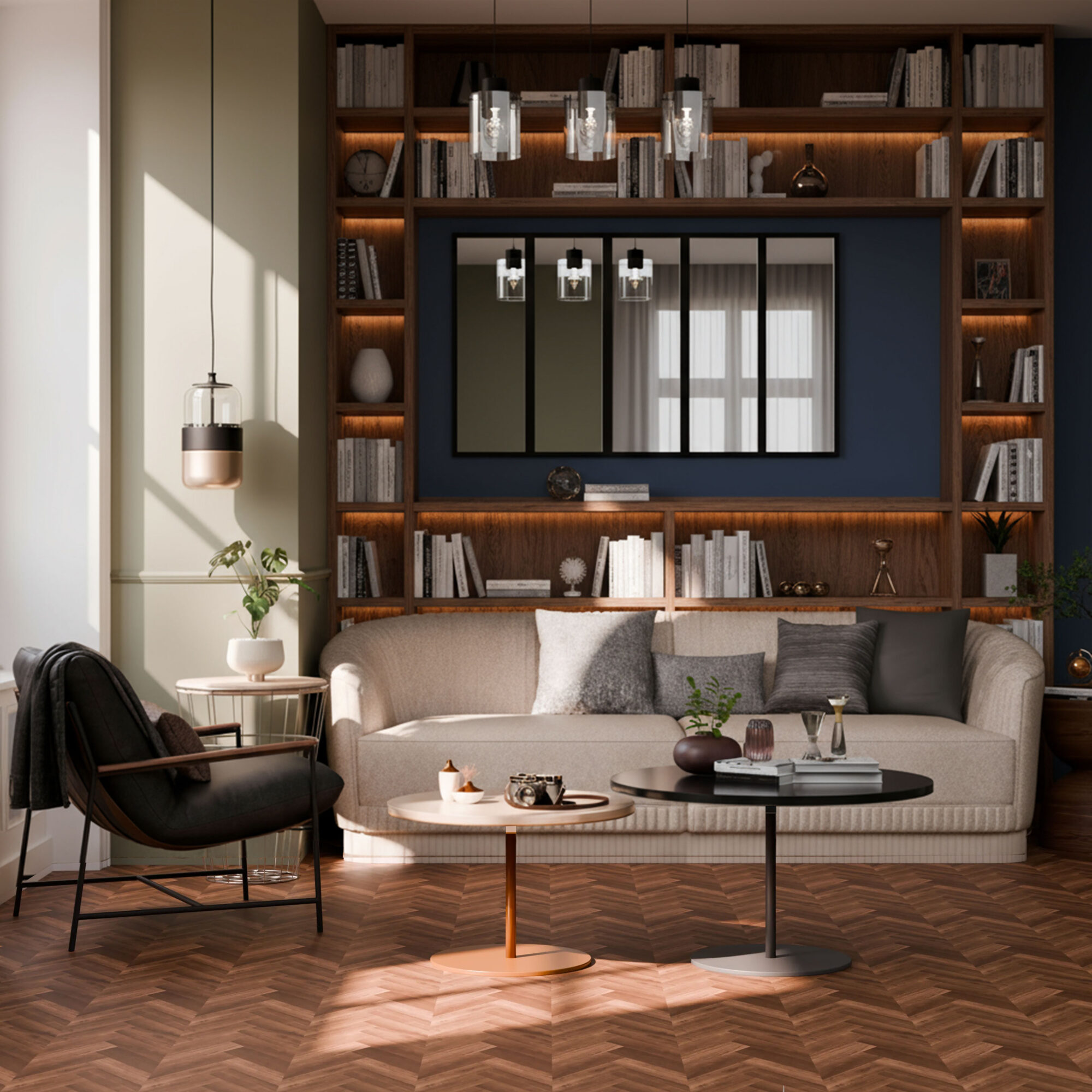 Parquet PVC Clipsable - Chevrons foncés