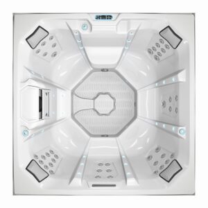 Spa Extérieur Premium – Modèle RL-J600 _ 5 Places (3 Assises + 2 Allongées) avec 31 Jets Hydromassants & Coque Acrylique Blanche