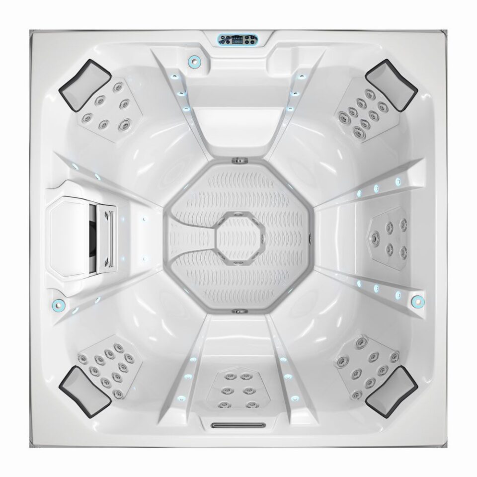 Spa Extérieur Premium – Modèle RL-J600 _ 5 Places (3 Assises + 2 Allongées) avec 31 Jets Hydromassants & Coque Acrylique Blanche