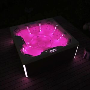 Spa Extérieur Premium – Modèle RL-J600 _ 5 Places (3 Assises + 2 Allongées) avec 31 Jets Hydromassants & Coque Acrylique Blanche